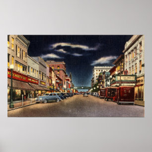 1940-talet Norristown's Main St. Poster