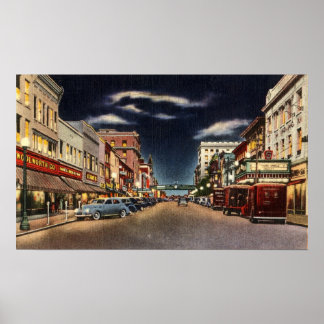 1940-talet Norristown's Main St. Poster