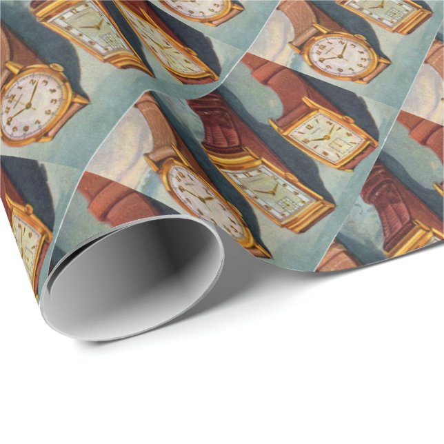 1940-talets armbandspass presentpapper (Rullad Hörn)