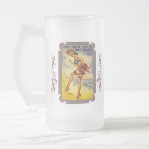 1940-talets baddräktighet Frosted Beer Mugg