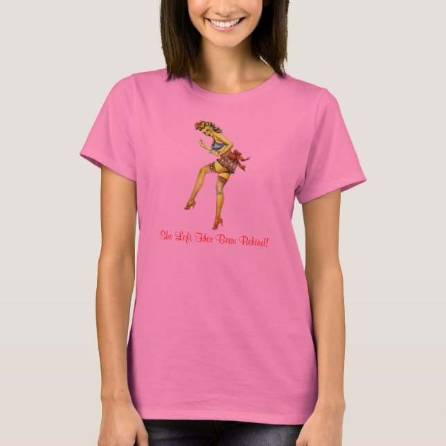 1940-talets Bathing Beauty Funny Women's Shirt T Shirt (Framsida)