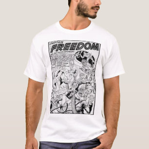 1940-talets Captain FREEDOM Action Comic T-Shirt