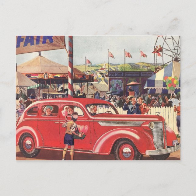 1940-talets Desoto-vykort Vykort (Framsida)