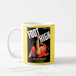 1940-talets grönsaksetikett låda Foot High Kaffemugg