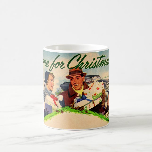 1940-talets hem till jul kaffemugg (Center)