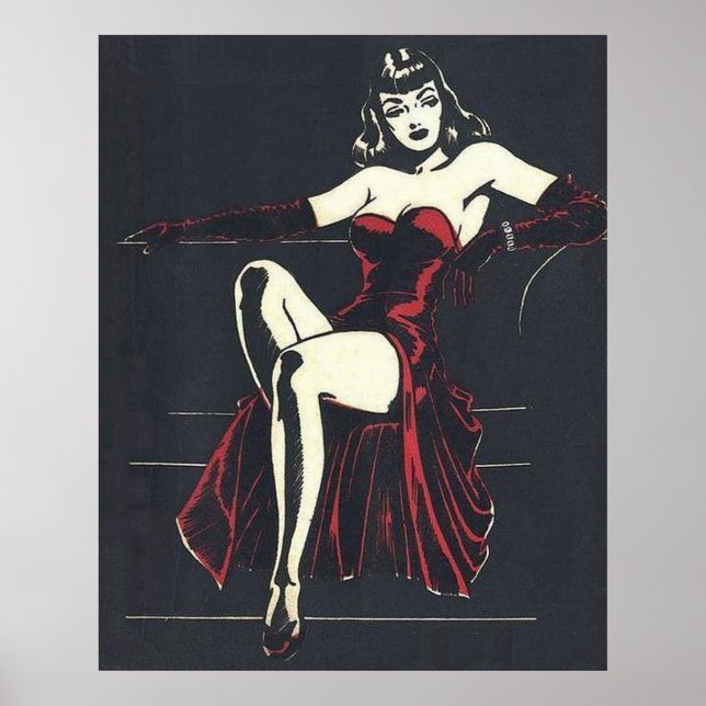 1940-talets kvinnlig fatale poster (Framsidan)