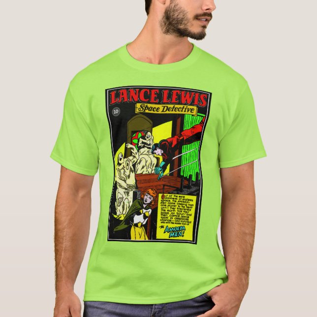 1940-talets Lance Lewis: Space Detective T-Shirt (Framsida)