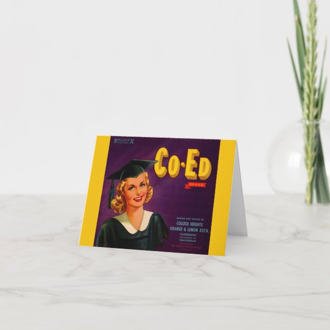 1940-talets märkning av citrusfrukter låda anteckningskort (Framsida)