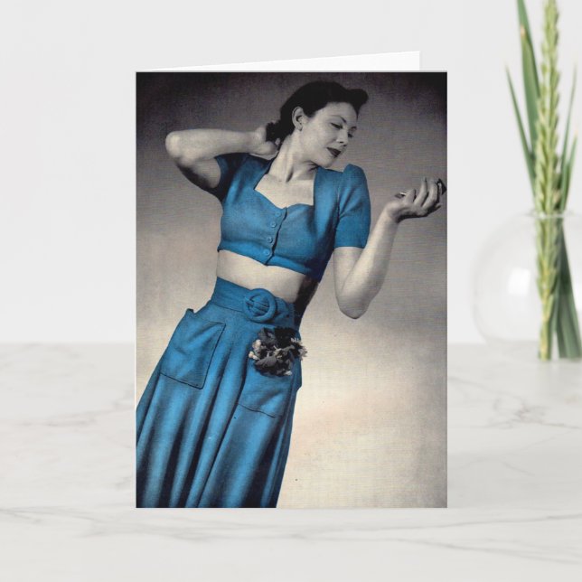 1940-talets mode-fotobare midriff stil kort (Framsida)