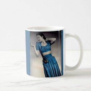 1940-talets mode-fotomidriff stil kaffemugg
