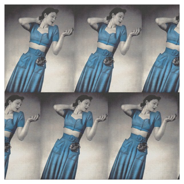 1940-talets mode-fotopapperavtryck i stil tyg (Provkarta)