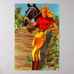 1940-talets påsverktyg och häst poster