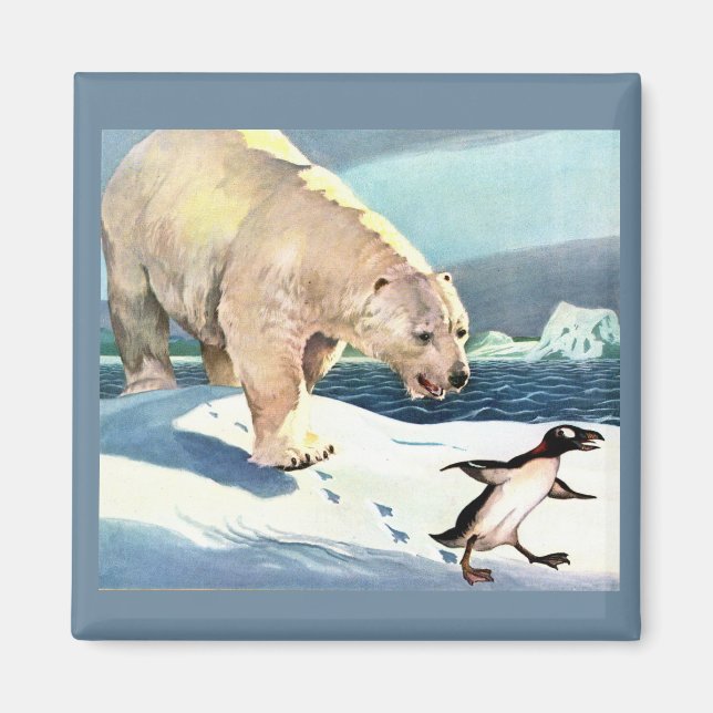1940-talets polar- och penguinbjörn magnet (Framsidan)
