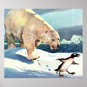 1940-talets polar- och penguinbjörn poster