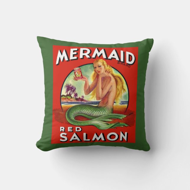 1940-talets Sjöjungfru Salmon kan skriva ut Kudde (Framsida)
