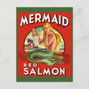 1940-talets Sjöjungfru Salmon kan skriva ut Vykort