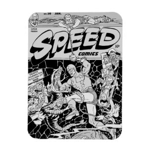 1940-talets SPEED Comics Flexibel Magnet