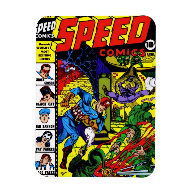 1940-talets SPEED Comics Magnet  (Vertikal)