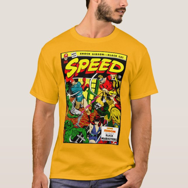 1940-talets SPEED Comics T-Shirt (Framsida)