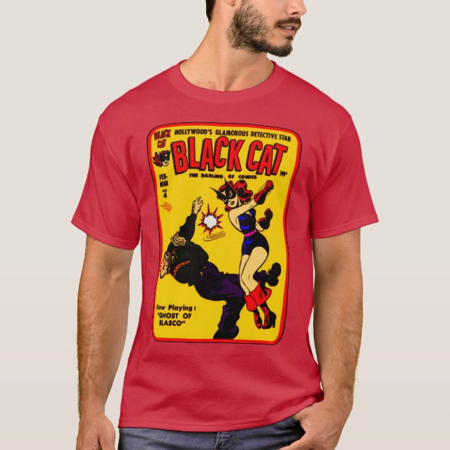 1940-talets Svarta Katt Serie T-Shirt (Framsida)