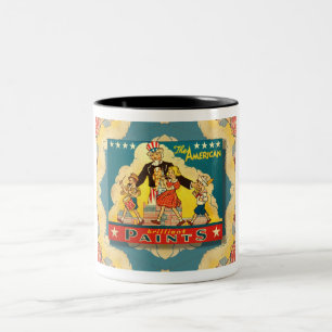 1940-talets UNCLE SAM PAINT TIN Coffee Mugg