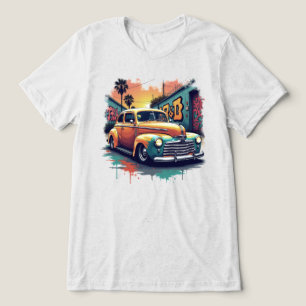 1940-tals Lowrider Klassisk Bil Färgrik Retro Kons T Shirt