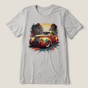 1940-tals Lowrider Klassisk Bil Färgrik Retro Kons T Shirt