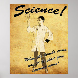 1940-tals Retro Science-plakat Poster