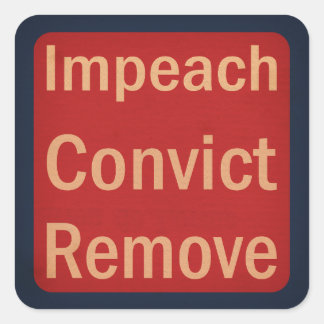 1940-tals stil Impeach Fäll Drev Ut Fyrkantigt Klistermärke