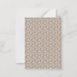 1940-tals Utility Floral Sprig-mönster Anteckningskort