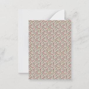 1940-tals Utility Floral Sprig-mönster Anteckningskort