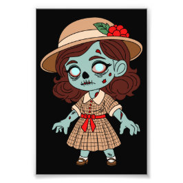 1940-tals Zombie Flicka Fototryck