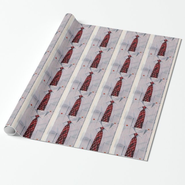 1940-talskjorta och slips presentpapper (Utrullad)