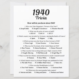1940 Trivia Spel