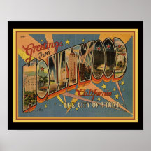 1940-tums Hollywood-vykort 16 x 20