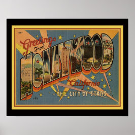 1940-tums Hollywood-vykort 16 x 20 Poster