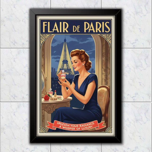 1940 Vintage Flair de Paris Parfymreklam Poster (Skapare uppladdad)
