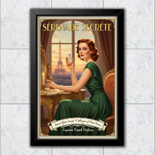 1940 Vintage Sérénade Secrète Parfymreklam Poster