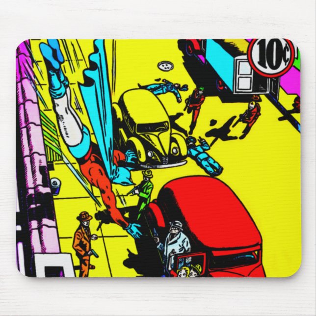 1940's Cat-Man Tecknads Mousepad Musmatta (Framsidan)