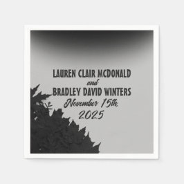 1940's Film Noir Bröllop Cocktail Pappersservett