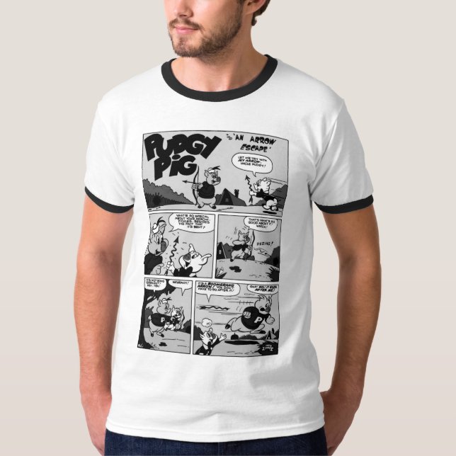 1940's PUDGY Gris ComicStrip T-Shirt (Framsida)