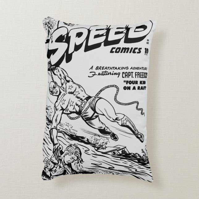 1940's SPEED Comics Pillow Prydnadskudde (Baksidan(Vertikal))