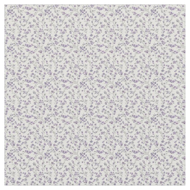 1940s Vintage Thyme & Denim Floral Tyg (Närbild)