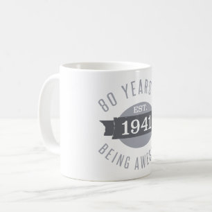 1941 Funny 80:e födelsedagen Fantastisk Kaffemugg