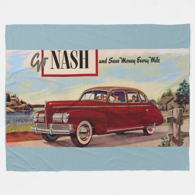 1941 Nash-bilad Fleecefilt (Framsidan (Horisontell))