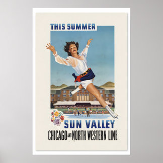 1941 Sun Valley Idaho Vintersportsposter - Is Poster
