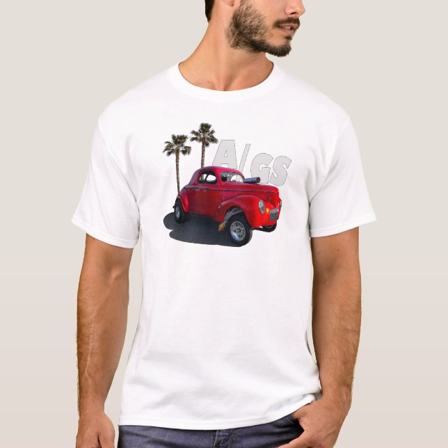 1941 Willys Coupe Gasser A/GS T Shirt (Framsida)