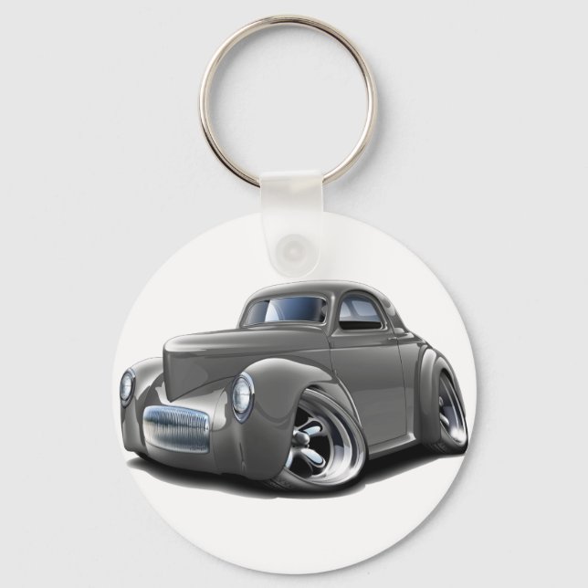 1941 Willys Grått Car Nyckelring (Framsida)