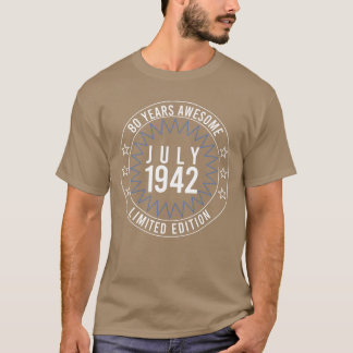 1942 80 år födelsedagspresenter fantastisk vintage t shirt
