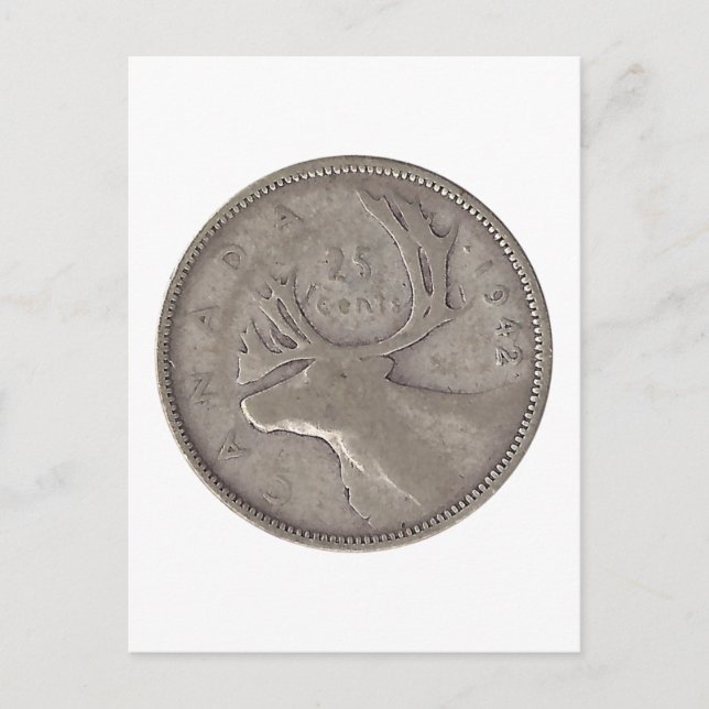 1942 Kanadensiskt kvartal Vykort (Framsida)